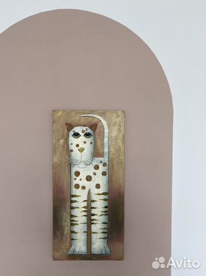 Картина масло/декор элементы, на холсте в раме