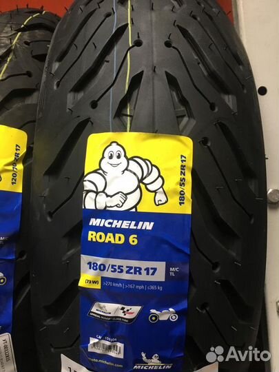 Новая Мотошина 180/55 17 Michelin Road 6
