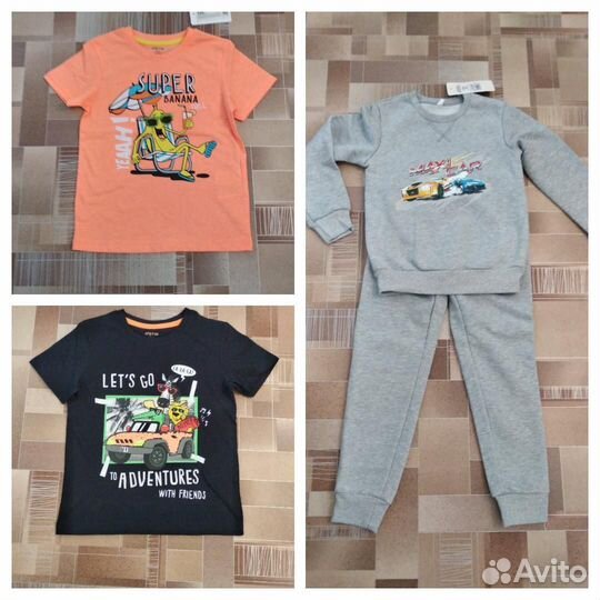 Продам пакет новых вещей на мальчика р. 110