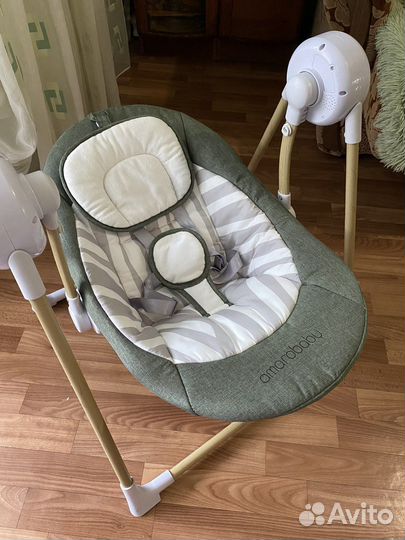 Детские электронные качели amarobaby wooden