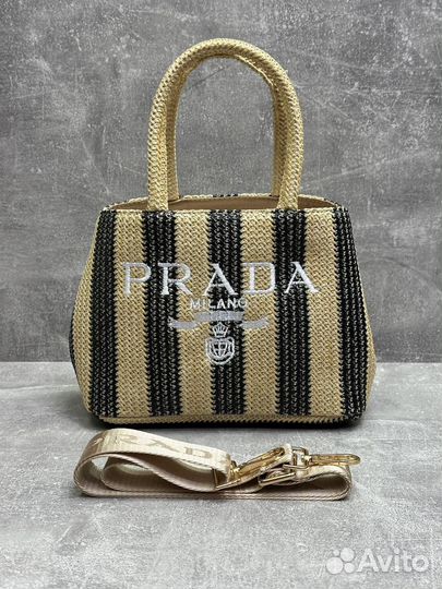 Сумка женская prada прада люкс рафия