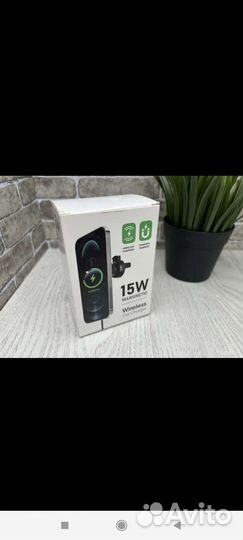 Магнитная беспроводная зарядка в авто 15w