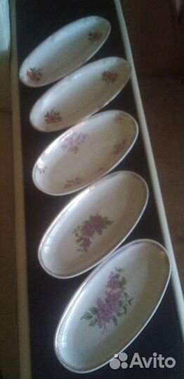 Блюдо селедочница фарфор СССР