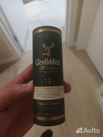Туба из под виски Glenfiddich 0,05л
