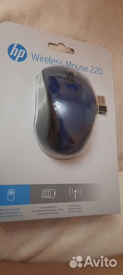 Беспроводная мышь HP Wireless 220 Blue USB