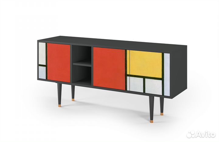 Тв-тумба T5 - Антрацит - Composition with Blue, Re