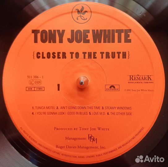 Tony Joe White (1992) - Closer To The Truth - LP