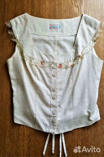 Костюм женский летний льняной 46 размер