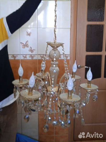 Люстра потолочная хрустальная