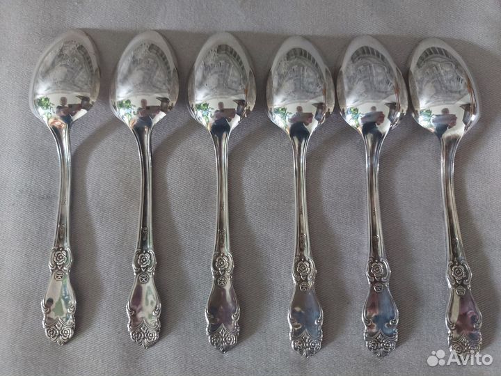 Набор столовых приборов мельхиор Серебряная Роза