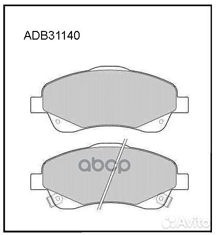 Колодки тормозные дисковые перед toyota AVE