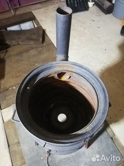 Печь для казана с трубой