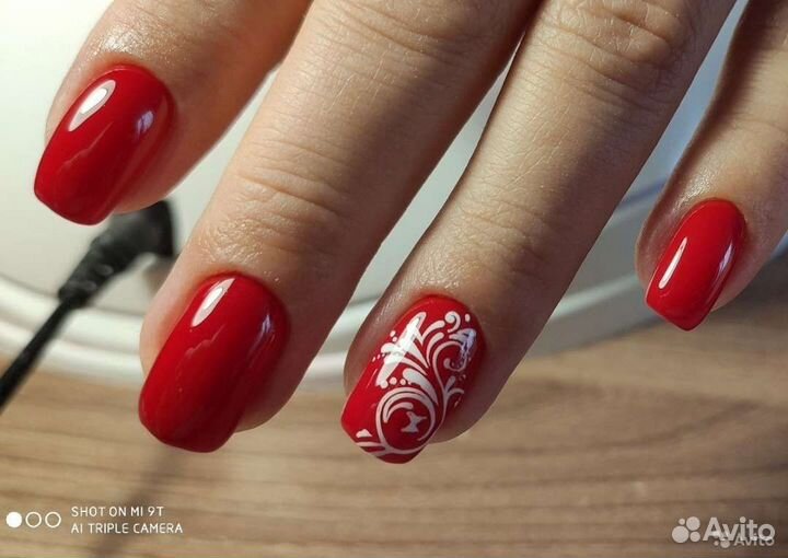 Наращивание ногтей, френч