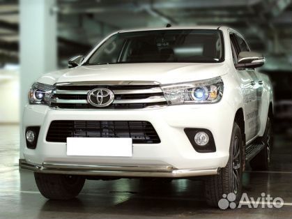 Защита переднего бампера d-60+43 Toyota Hilux