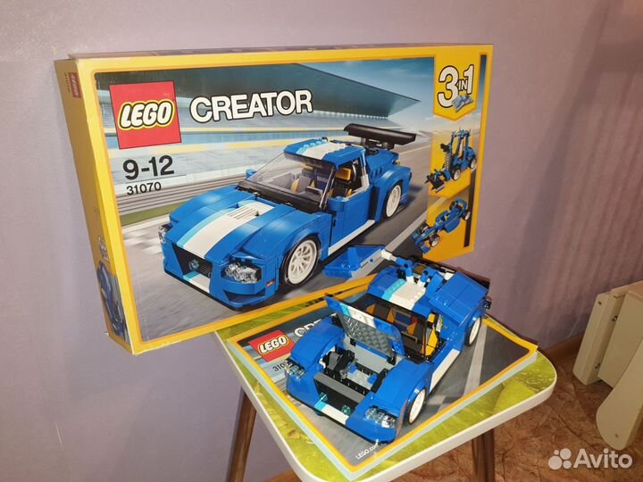 Lego Creator 31070. Гоночный автомобиль 3 в 1