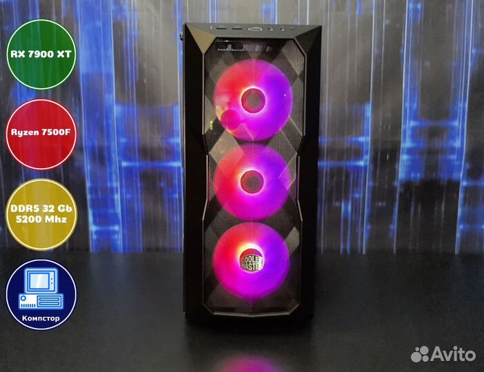 Сборка пк для 2к AMD7500F-RX7900XT-32DDR5-YGD5-A620