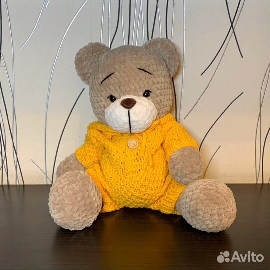 Игрушка плюшевый мишка ручной работы