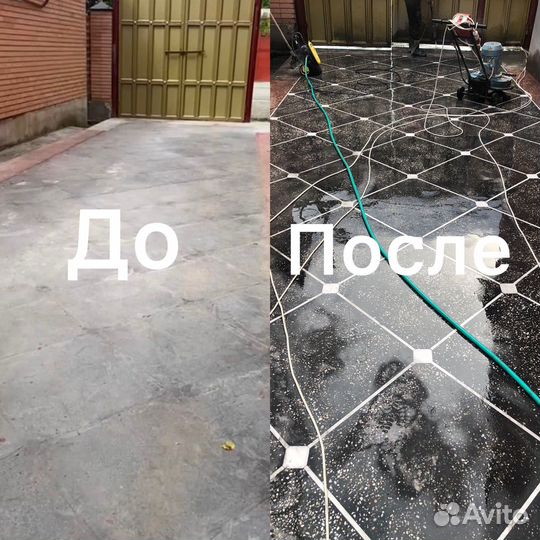 Шлифовка бетона камня мазайка