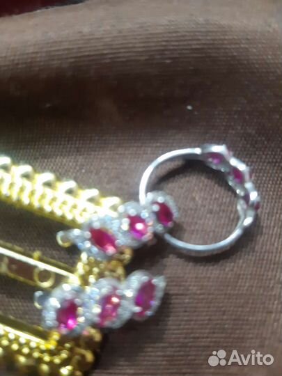 Набор серьги и кольцо
