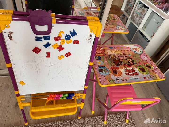 Мольберт детский +стол и стул