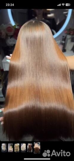 Кератиновое выпрямление волос