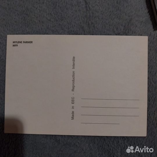 Почтовые открытки милен фармер Европа 1998