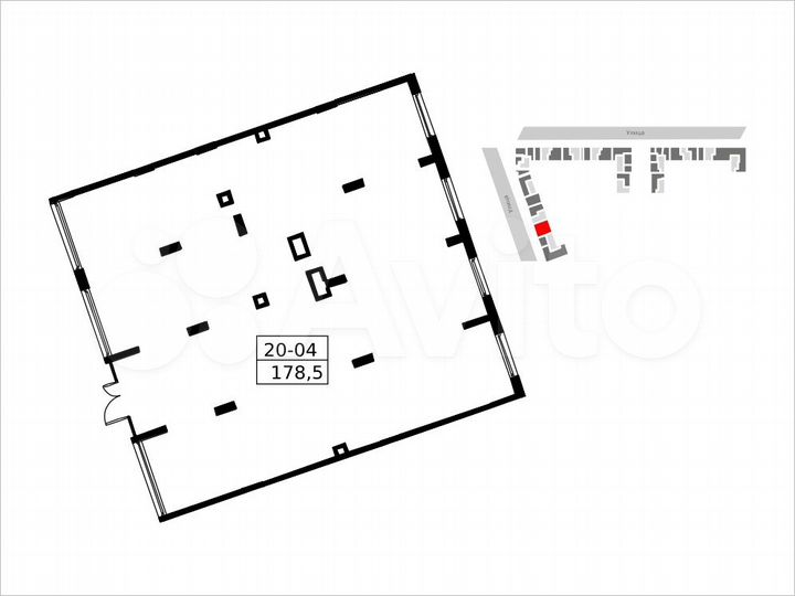 Аренда, торговое помещение площадью 178.5 кв.м