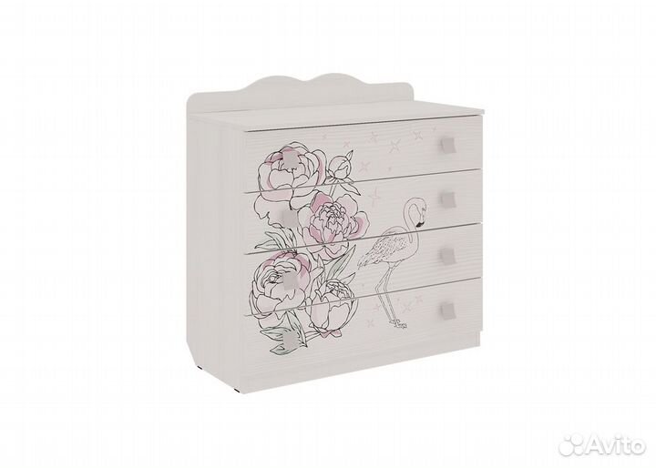 Фэнтези Комод белый рамух