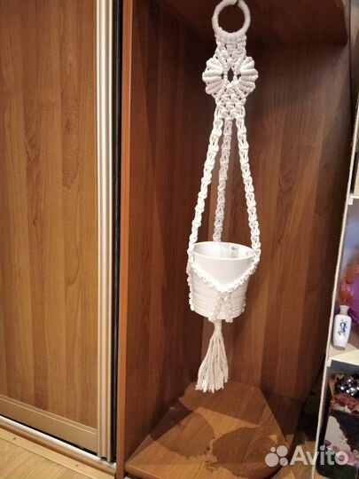 Кашпо из макраме