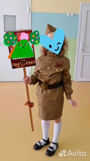 Детская военная форма для девочки 122