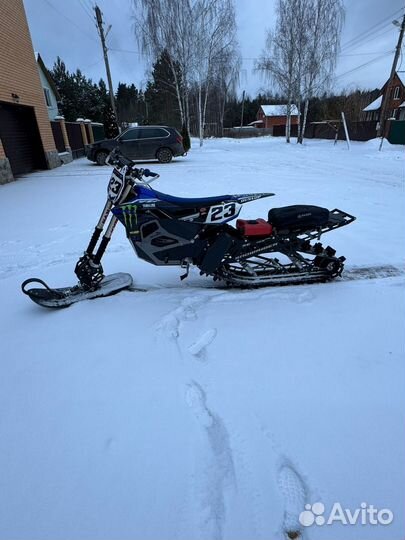 Yamaha yz450f snow bike