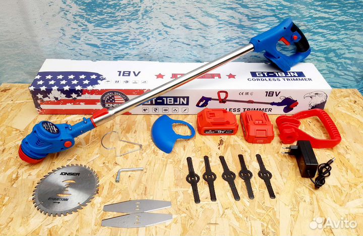 Аккумуляторный триммер (коса) jonser gt-18jn