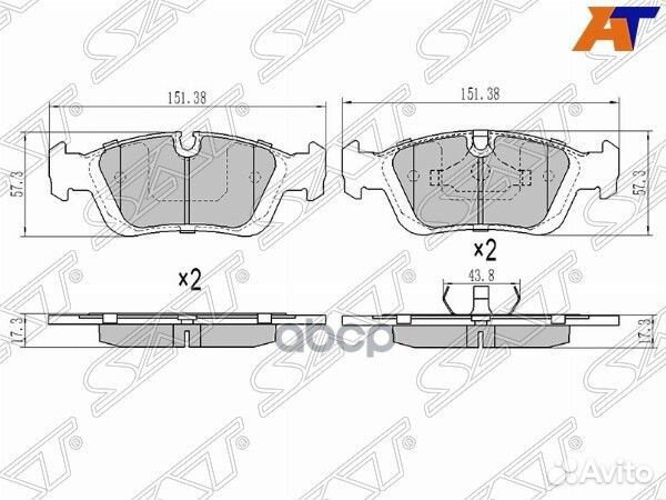 Колодки тормозные перед BMW 3 E46-E36 320i BD14
