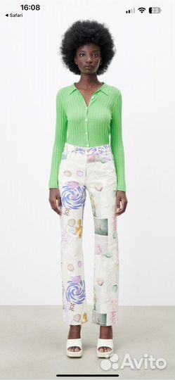 Кардиган /джемпер /поло в рубчик Zara S