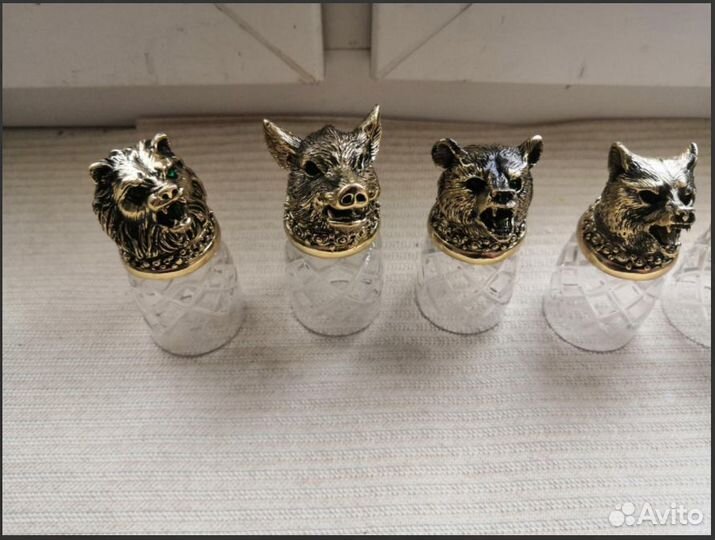 Стопки перевертыши хрустальные 