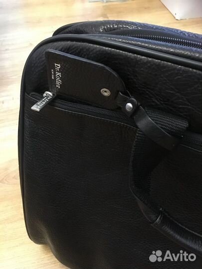Дорожная мужская кожаная сумка dr koffer