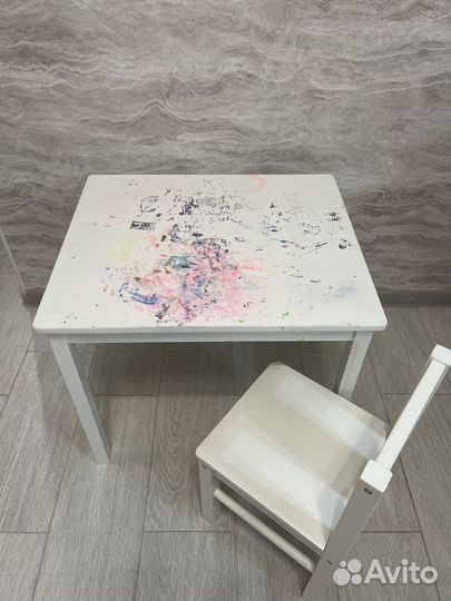 Детский стол и стул IKEA