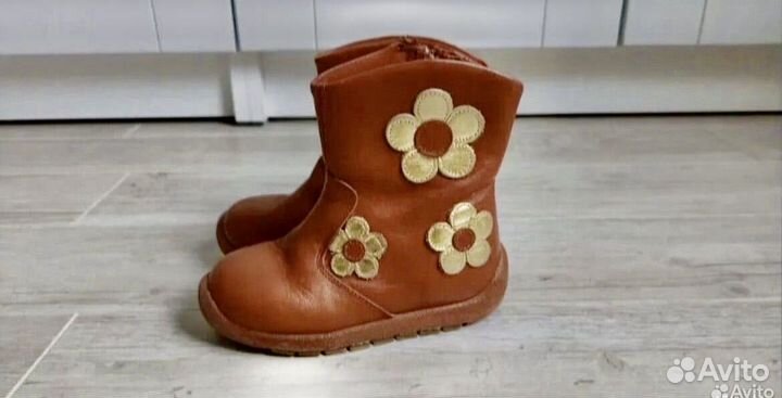 Сапожки весенние для девочки 23 натуральная кожа