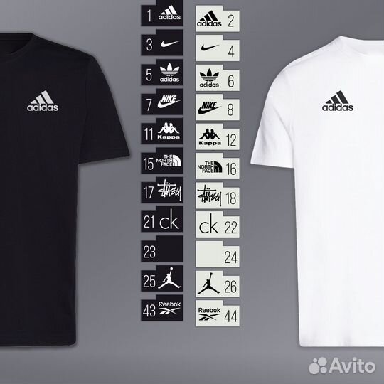 Футболки малый опт TNF черн 56