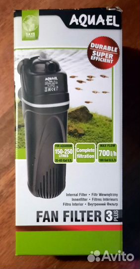 Внутренний фильтр aquael FAN-3 plus + Aquael губка