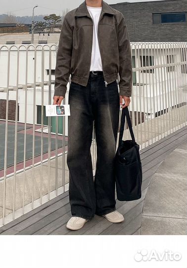 Кожаная куртка мужская олд мани y2k винтаж