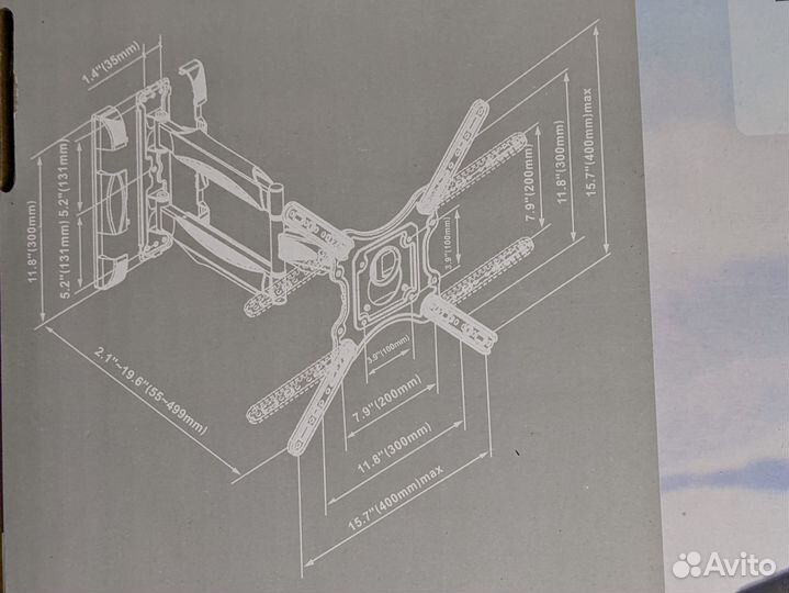 Кронштейн для телевизора на стену для TV 32 - 55