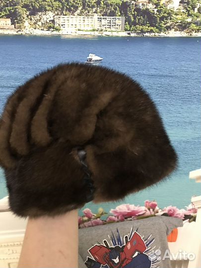 Шапка норковая натуральная р.57-58