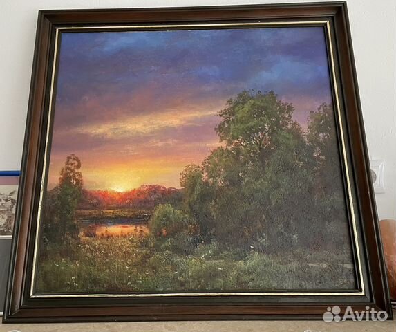 Картина маслом лесной пейзаж