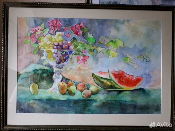 Картина натюрморт акварелью