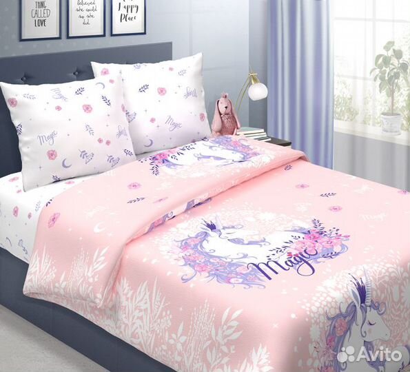 Постельное белье 1,5сп детский принт