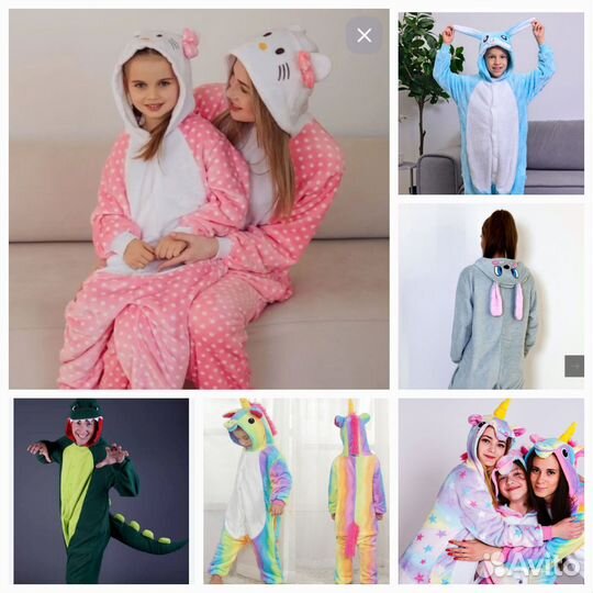 Кигуруми пижама разные персонажи и размеры80-180см