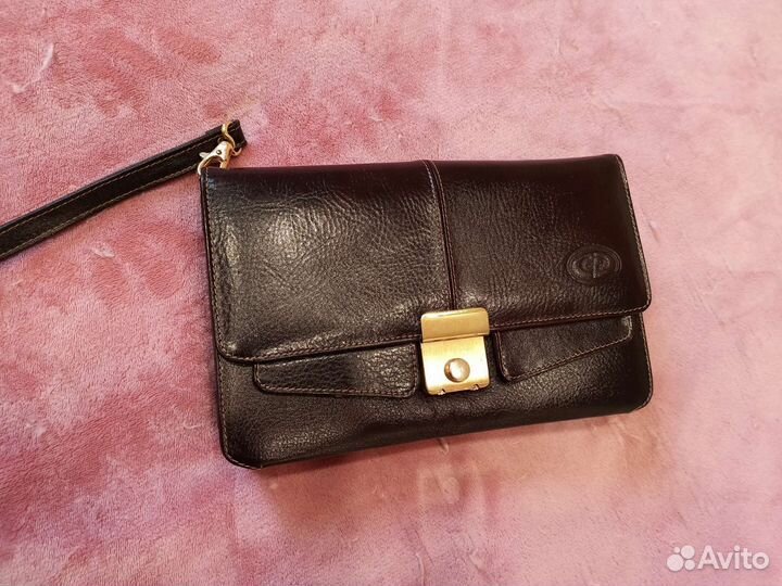 Барсетка кожаная мужская новая