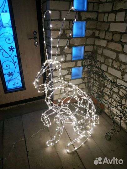 Новогодняя Световая фигура заяц