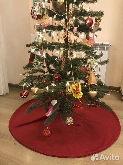 Коврик / юбка для елки бархат D 100 cм